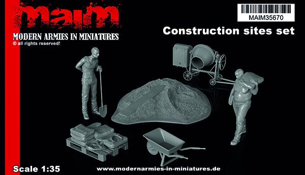 MAIM Construction sites full Set / 1/35 scale 3D printed model