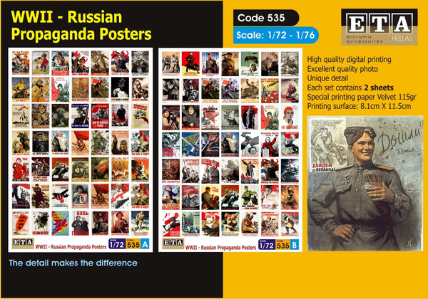 1/72, 1/76 Scale WWII Russian posters