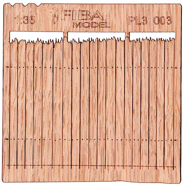 Model Scene - WOODEN FENCES 1:35 Rough cut cedar privacy fence II.