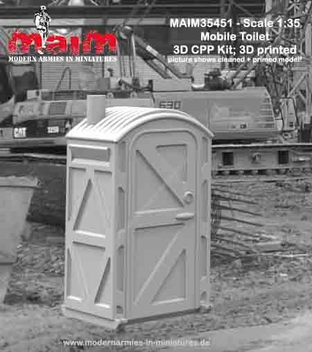 Mobile Toilet / 1/35 Scale 3D Printed model