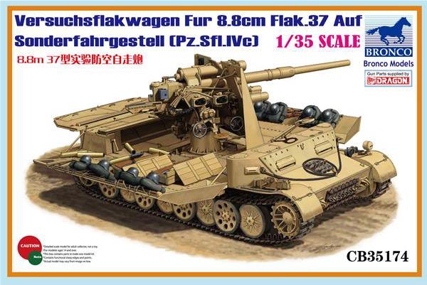 1/35 Scale Versuchsflakwagen 8.8cm Flak 37 auf Sonderfahrgestell (Pz.Sfl.IVc)