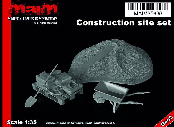 MAIM Construction site set / 1/35 scale 3D printed model