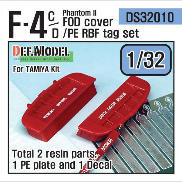 F-4C/D Phantom II FOD cover PE RBF tag set (for TAMIYA 1/32)