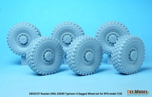 DEF Models Russian URAL 63095 Typhoon-U Sagged wheel set ( for RPG model 1/35)