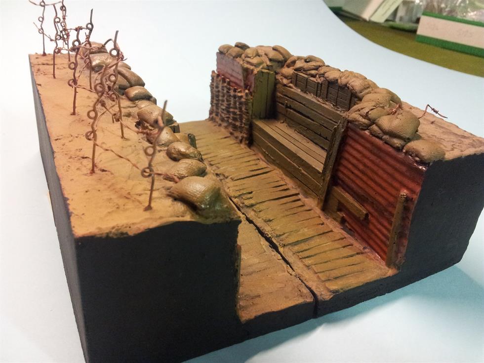 FoG models 1/35 Scale WWI / WW1 trench set types A+B with wire and picket posts