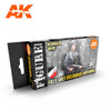 AK Interactive GEN 3 - GERMAN FIELD GREY UNIFORMS 3G PAINT SET