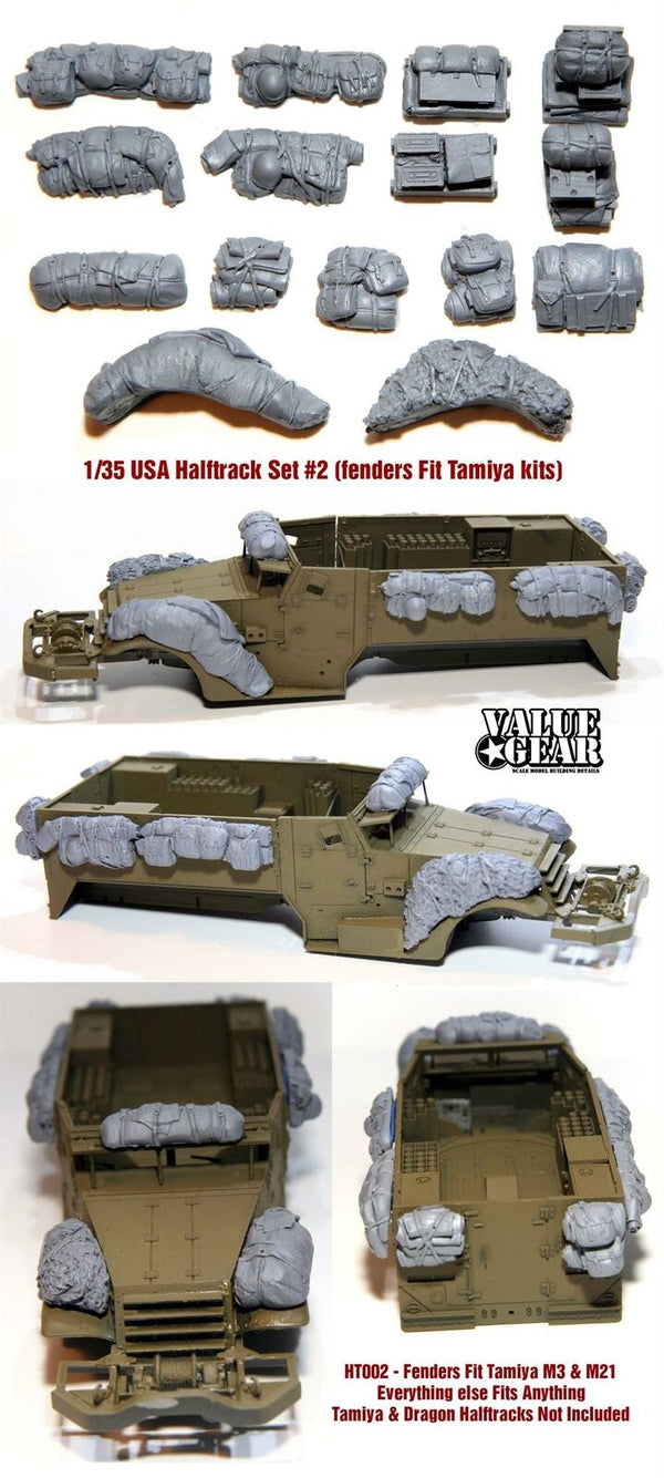 1/35 scale resin model HT002 USA Halftrack stowage Set #2 (For Tamiya M3 + M21)