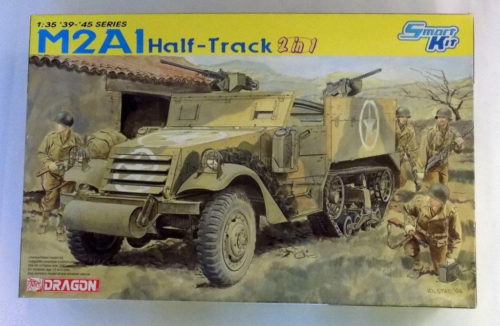 DRAGON 1/35 WW2 M2/M2A1 HALF TRACK model kit (Options to assemble: M2 ...