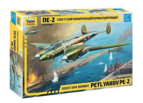 Zvezda 1/72 scale WW2 Russian PETLYAKOV PE-2 plane aircraft model kit