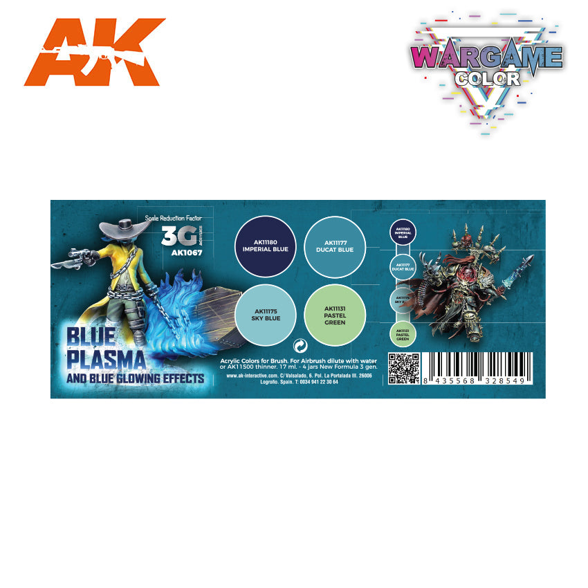 AK Interactive - WARGAME COLOR SET. BLUE PLASMA AND GLOWING EFFECTS