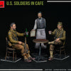 Miniart 1/35 WW2 US Soldiers in Cafe diorama model kit