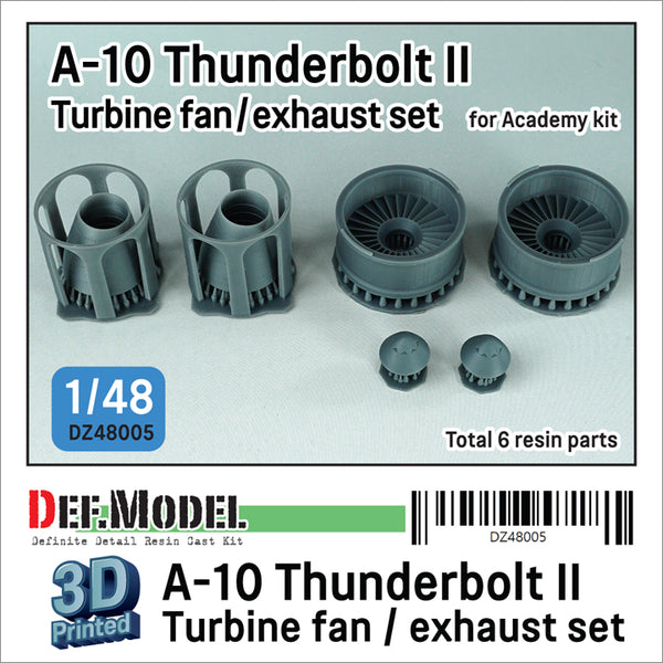 DEF Models 1/48 A-10 Thunderbolt II Turbine fan / exhaust set - (for Academy 1/48) Jan.2023