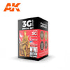 AK Interactive GEN 3 - WWI BRITISH UNIFORMS 3G PAINT SET