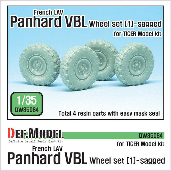 French Panhard VBL LAV Sagged Wheel set-1( for Tiger model 1/35)