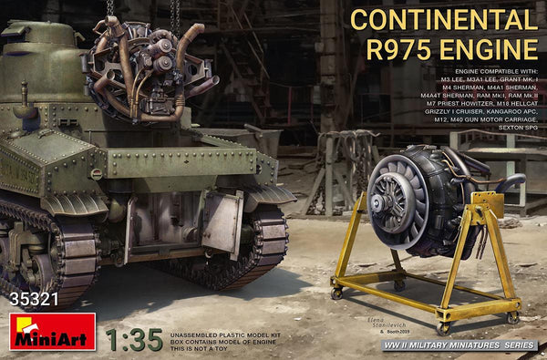 Miniart 1/35 scale CONTINENTAL R975 ENGINE