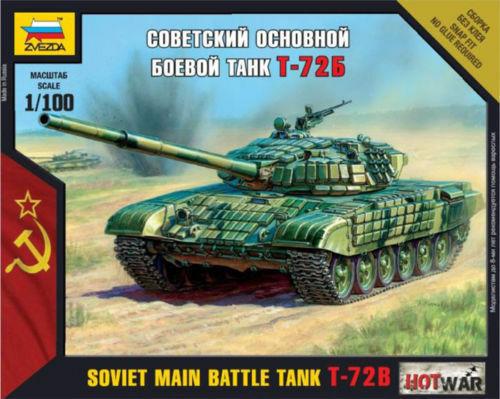 Zvezda 1/100 scale Soviet Main Battle Tank T-72b