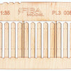 Model Scene - WOODEN FENCES 1:35 Stockade fence boards - wider size