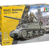 Italeri 1/35 scale WW2 M4A1 SHERMAN TANK WITH 7 INFANTRY FIGURES