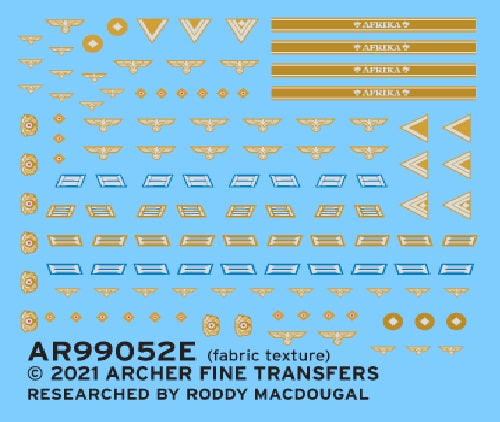 Archer Decals -Afrika Korps Heer uniform patches for medical personnel 1/35