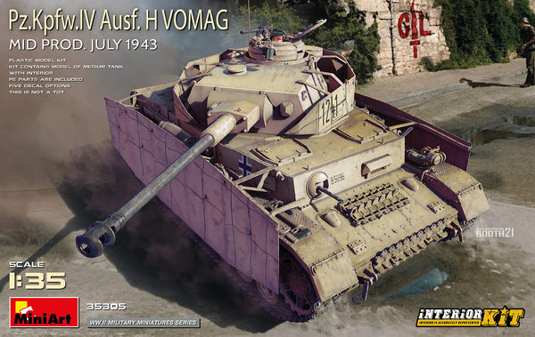 Miniart 1/35 scale WW2 Pz.Kpfw.IV Ausf. H Vomag. MID PROD. JULY 1943. INTERIOR KIT