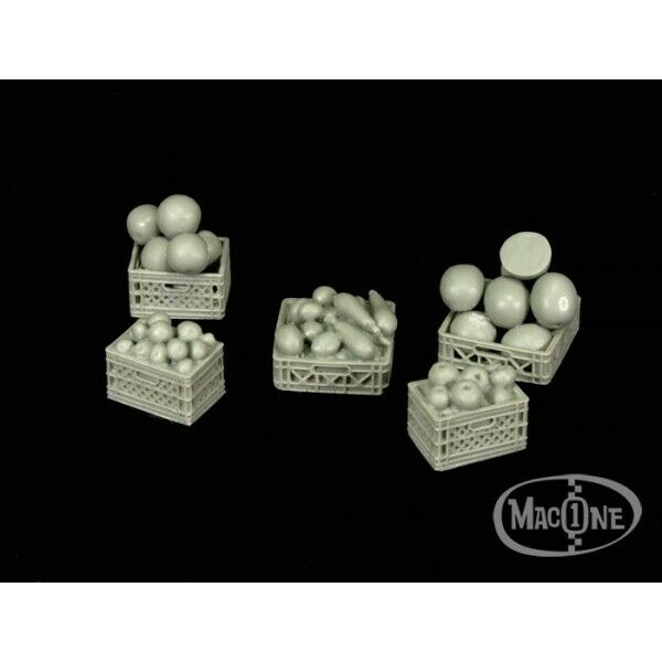 MacOne 1/35 scale resin model kit Plastic crates with fruit