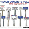 Miniart 1/35 WW2 FRENCH CONCRETE ROAD SIGNS. PARIS REGION 1930-40's