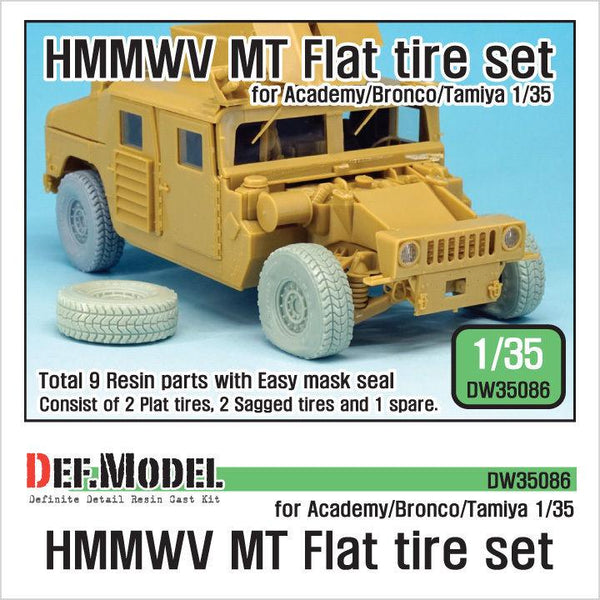 US HMMWV MT Flat tire set (for Academy/Bronco/Tamiya 1/35)