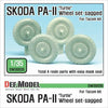 Czech SKODA PA-II Sagged Wheel set for Takom 1/35)