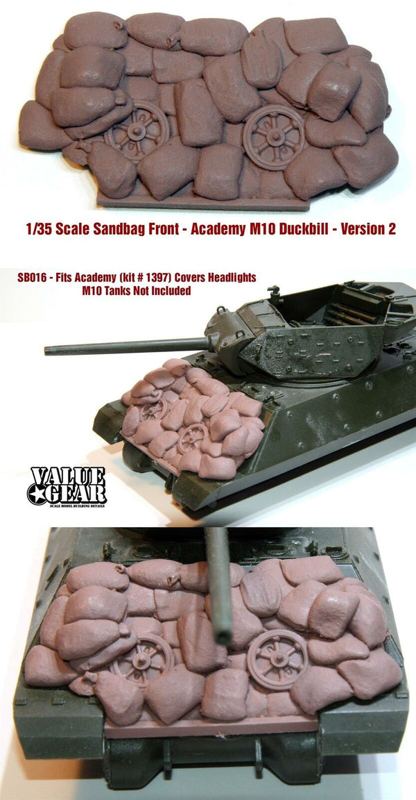 1/35 scale resin model SB016 M10 Sandbag Fronts V2 (ACADEMY M10)