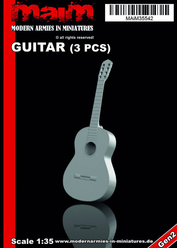 1/35 scale 3D printed Acoustic Guitars (3pcs)