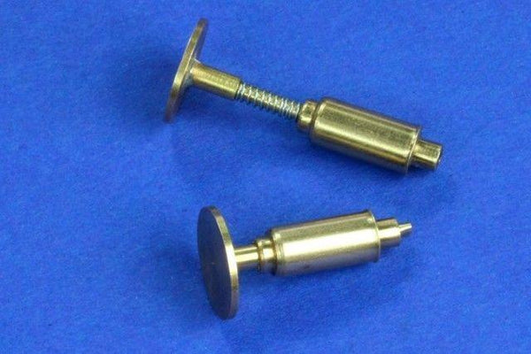 1/35 scale Railroad flat buffer turned brass set contains two buffers