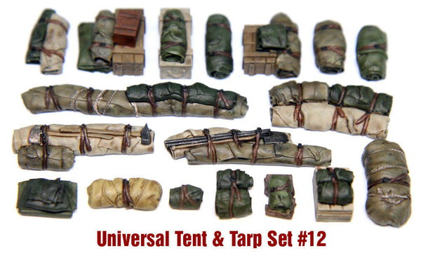 1/35 Scale Resin kit Tents & Tarps Set  #12 resin vehicle stowage set