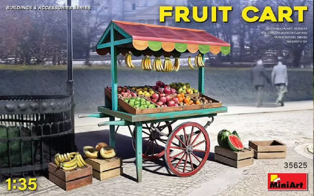 Miniart 1/35 Fruit sellers cart market stall