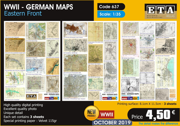 1/35 scale WWII - German maps , Eastern Front