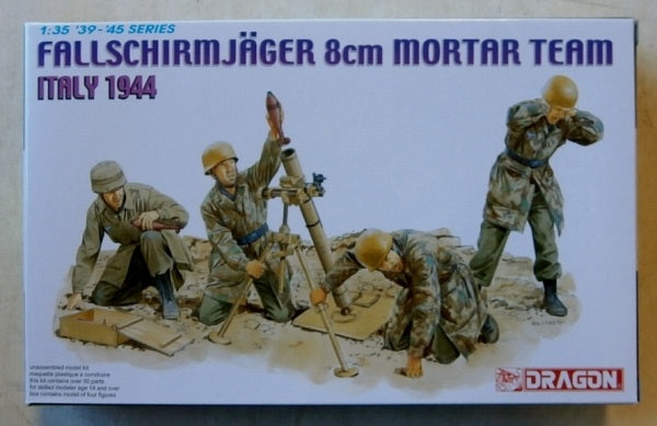 Dragon 1/35 WW2 German FALLSCHIRMJAGER 8CM MORTAR TEAM