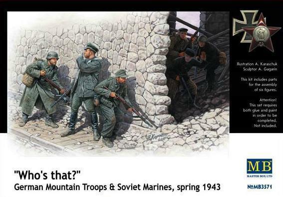 Masterbox 1:35 Who`s That- German Mountain Troops Soviet Marines (6 Figure Set)