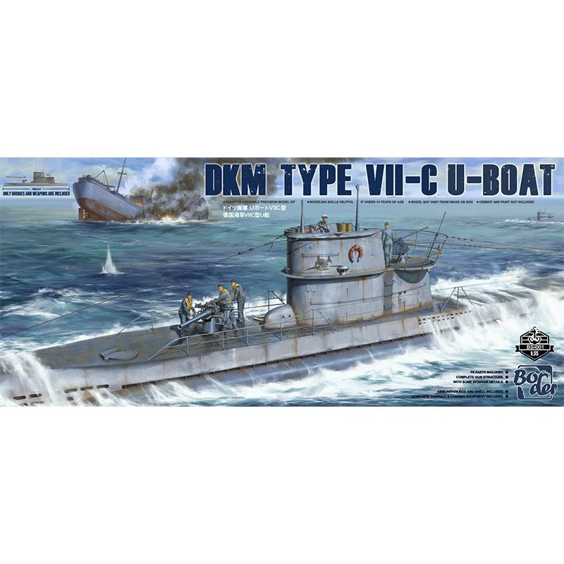 Border Models WW2 German 1/35 DKM Typ VIIC U-Boat tower and gun