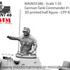 1/35 scale model kit - 3D printed German Tank Commander 1946 #1- Schwabenland Army- Front46