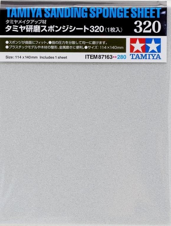 TAMIYA TOOLS / ACCESSORIES - SANDING SPONGE SHEET 320