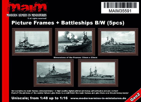 MAIM Picture Frames + Battleships B/W (5pcs) / Uniscale