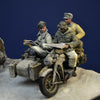 1/35 Scale Resin kit WW2 German Waffen SS Motorcycle Crew, Hungary, Winter 1945 3 Figure set BIKE NOT INCLUDED