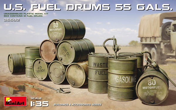 Miniart 1:35 - US Fuel Drums (55 Gals)