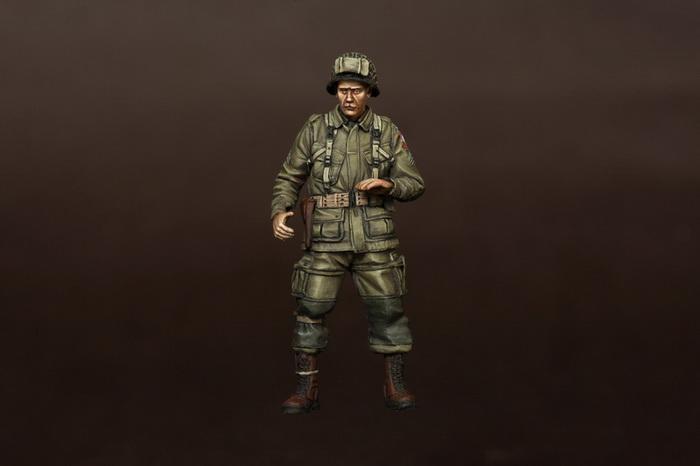 1/35 scale resin figure kit WW2 US U.S. Army Airborne machine gunner 30 caliber