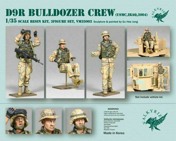 Valkyrie 1/35 Scale D9R Bulldozer Crew set (3 Figures)