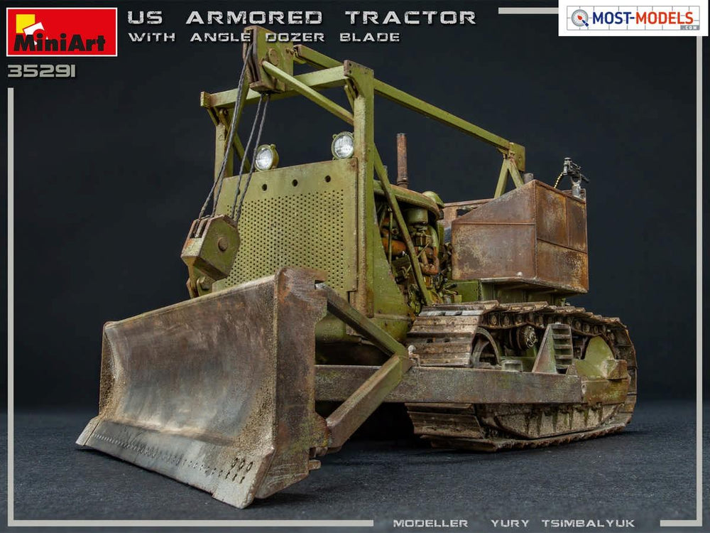 Miniart 1:35 - US Armored Tractor w/ Angle Dozer Blade