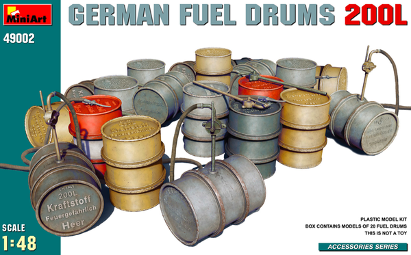 Miniart 1/48 WW2 German Fuel Drums 200l