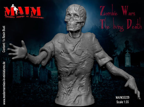 Zombie Bust Halffigure #5 /1:35 scale resin model kit