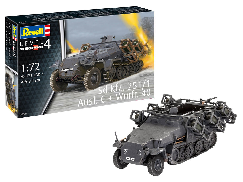 Revell 1/72 WW2 German Sd.Kfz 251/1 Ausf C + Wurfr 40 Tank 1:72
