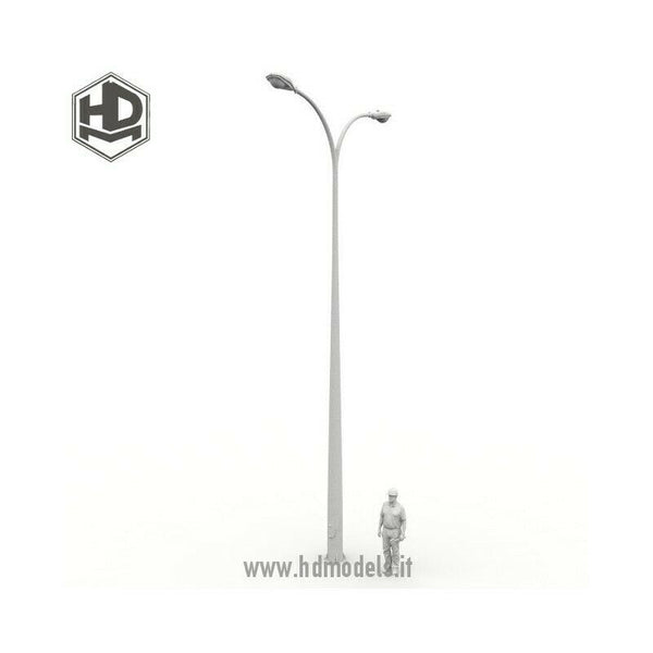 HD Models 1/35 scale 3D printed Modern twin street lamp post