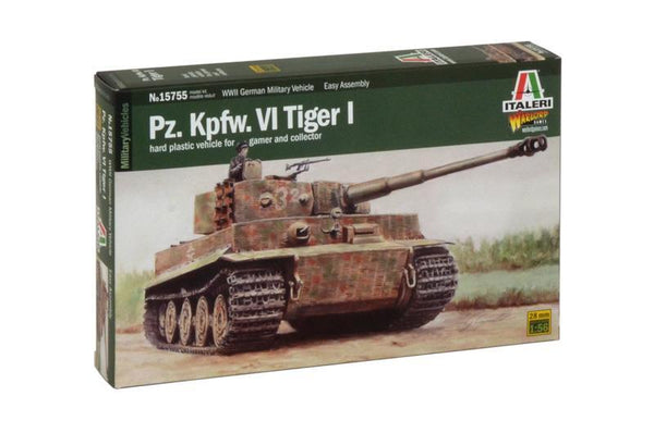ITALERI MILITARY 1/56 Scale (28mm) TIGER I (WITHOUT ACCESSORIES)